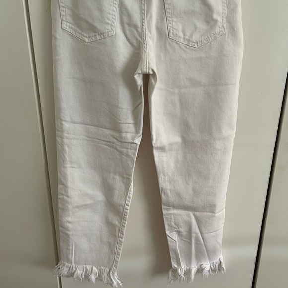 White High Waisted -Straight Cropped Frayed Joes Jeans - Picture 4 of 6
